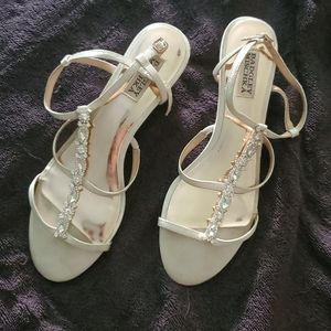 Badgley Mischka Champagne Colored Wedge